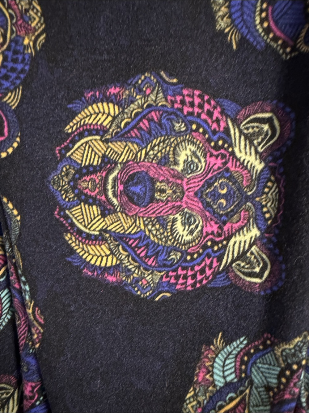 LuLaRoe Dark Blue Mosaic Bear TC Leggings - HARD to FIND